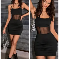 Vestido negro tipo corset