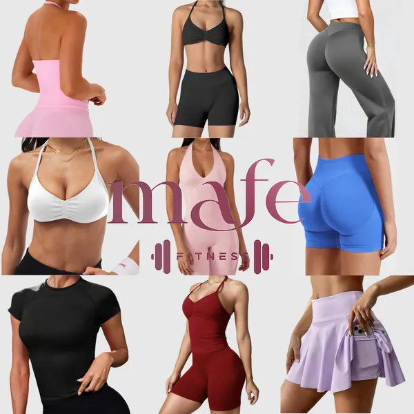 ¡Hola. Te damos la bienvenida a MAFE fitness 🏋🏻♀️💕tu tienda favorita de ropa deportiva
femenina desde este momento 🤭.Aquí
encontrarás prendas que te harán lucir segura,cómoda y hermosa ayudándote a elevar tu proceso fitness entrenando con estilo ✨