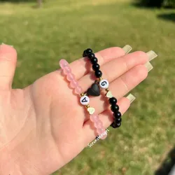 Pulseras en pareja de perlas 