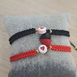 Pulseras en pareja tejidas 