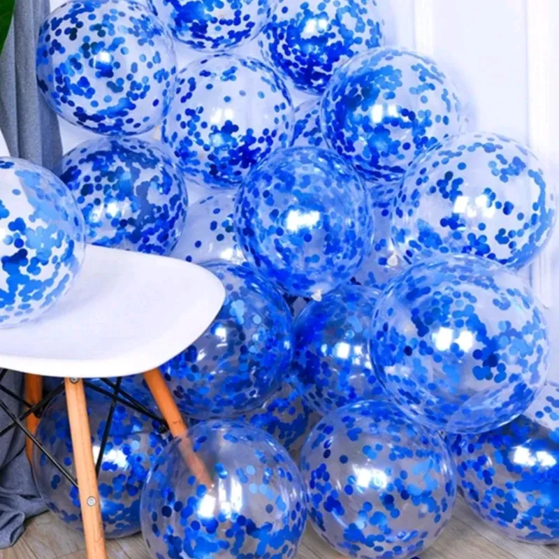 Globo con confeti azul 