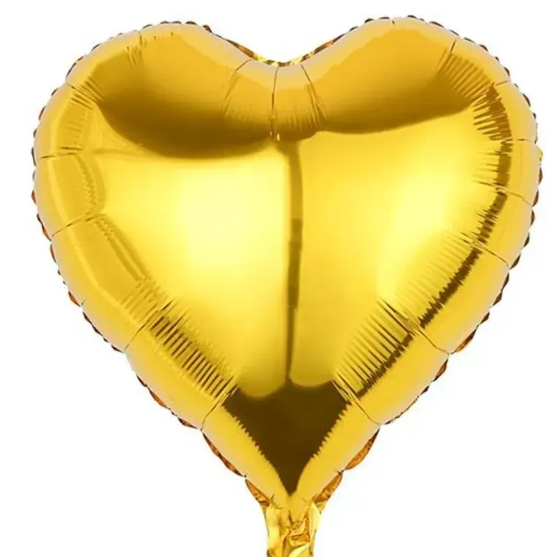 Globo de corazón 18" dorado
