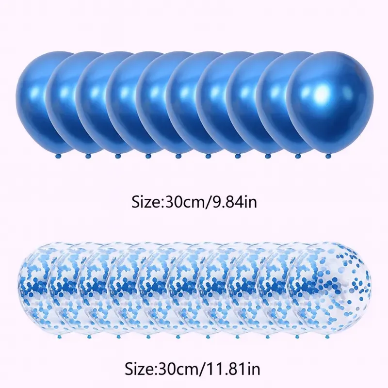 Paq de 20 globos azul 