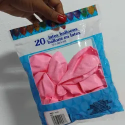 Paq de 20 globos rosado