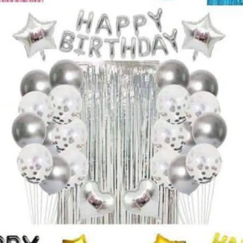 Set de globos plateado