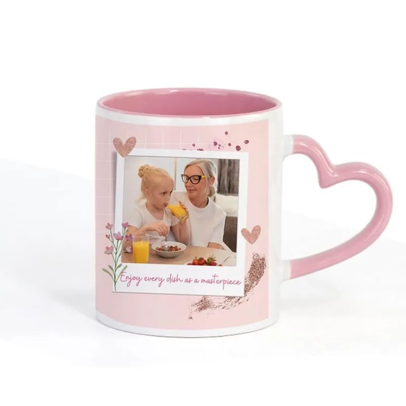 Taza de asa de corazón 