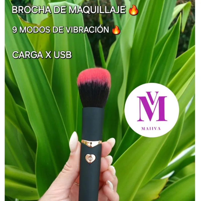 Brocha de maquillaje vibradora 