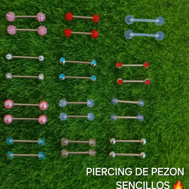 Pareja de piercing pezon 