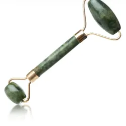 Rodillo facial de cuarzo verde