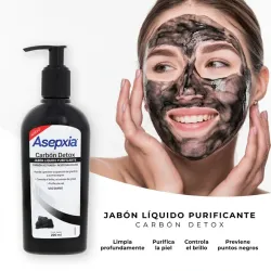 Limpiador facial de carbón Asepxia