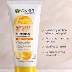 Limpiador facial Garnier de vit C antimanchas