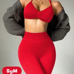 Conjunto de top con esponja y Licra larga (SyM)