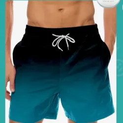 Bañador de hombre azul y negro