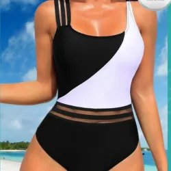 Bañador negro y blanco