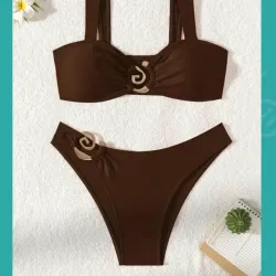 Bikini de dos piezas carmelita