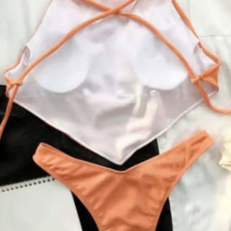 Bikini de dos piezas salmon
