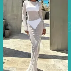 Cover blanco de mangas largas