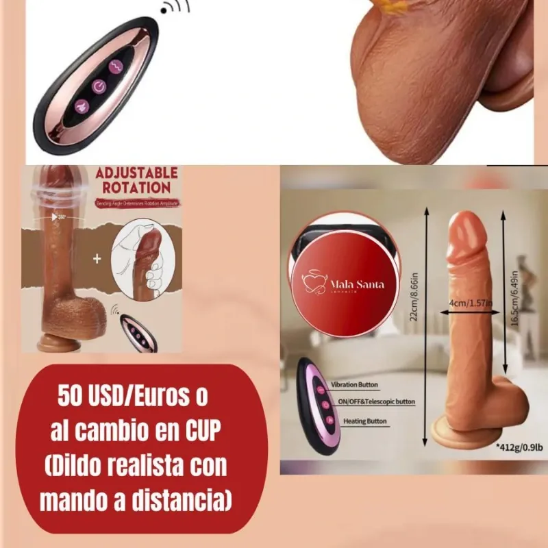 Dildo realista con mando a distancia