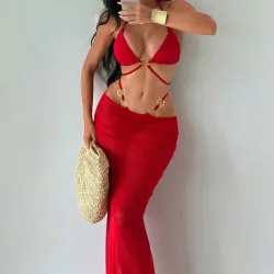 Juego de 3 piezas rojo