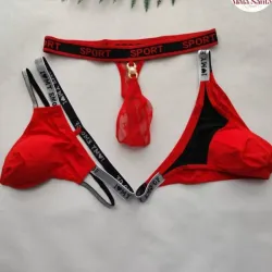 Lenceria de hombre rojo