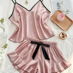 Pijama Satinado Rosé