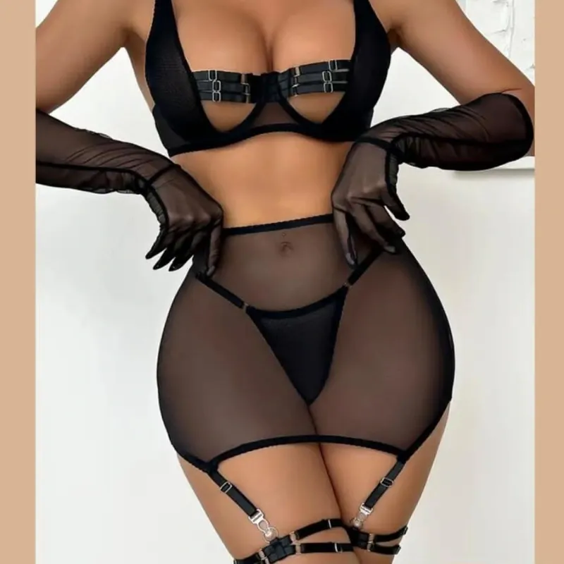 Set con arnes y guantes