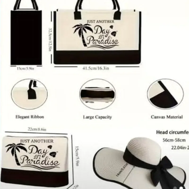 Set de 3 piezas blanco con sombrero