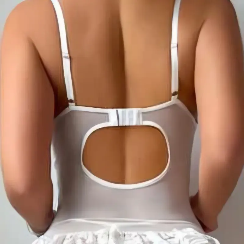 Set de body con medias blanco