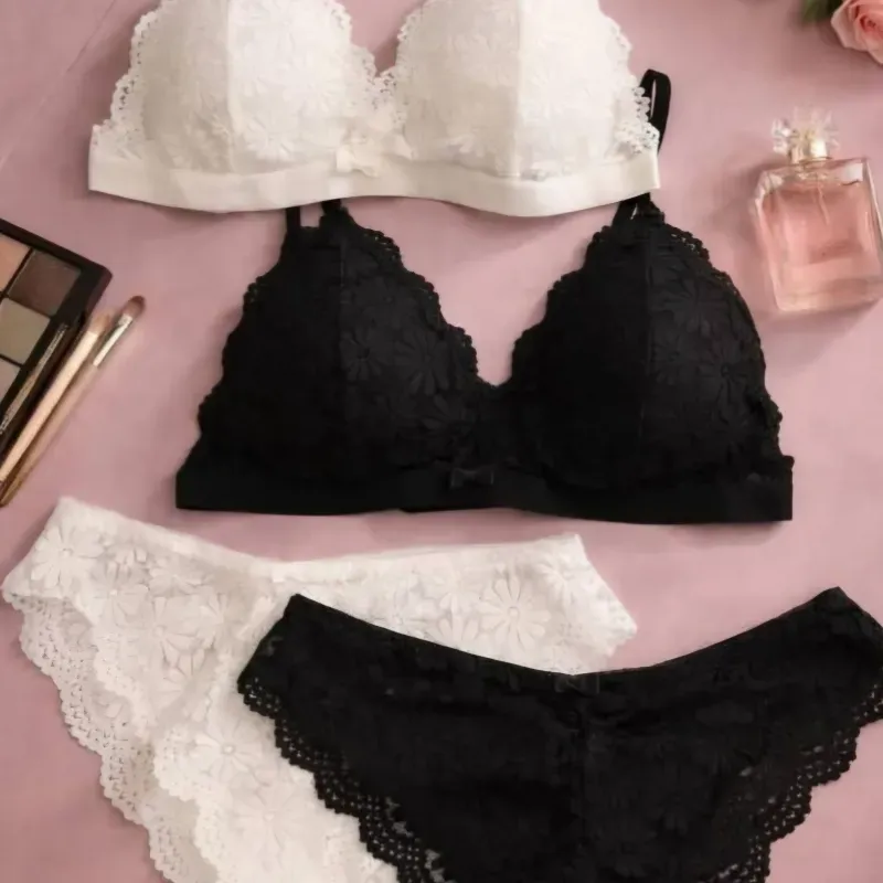 Set de dos piezas blanco y negro