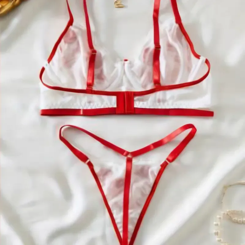 Set de dos piezas blanco y rojo