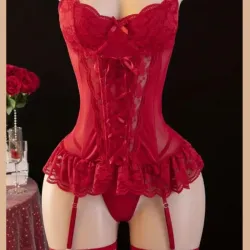 Set de lencería rojo