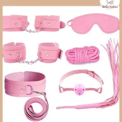 Set de sado de 7 piezas rosa