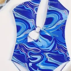 Truza marmoleada azul