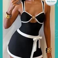 Truza negra con paredo