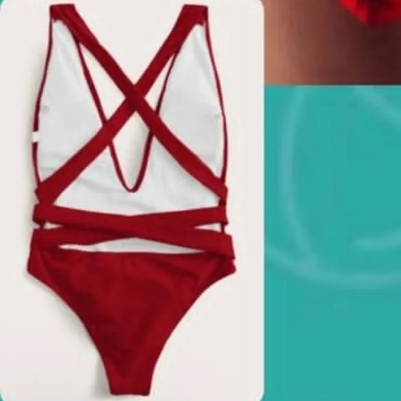 Truza roja con espalda cruzada