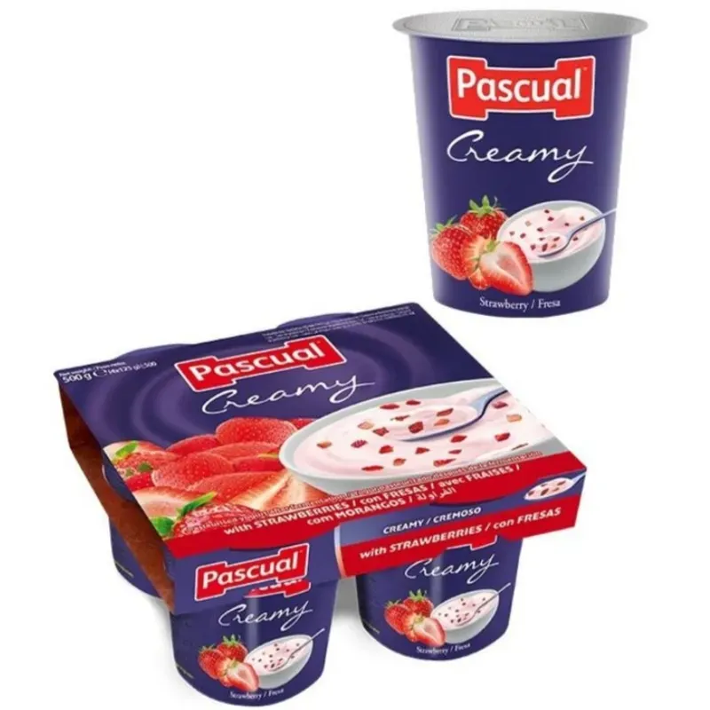 Pack de 4 yogurt (Fresa) 500gr
