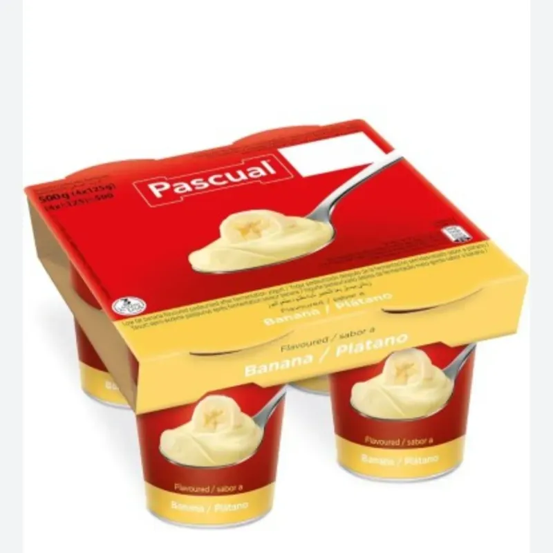 Pack de 4 yogurt (plátano) 500gr