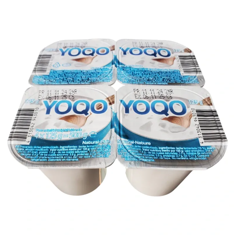 Pack de 4 Yogurts Natural c/ Azúcar 500ml