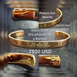 Pulsera GUCCI con Oro Amarillo 18k y Esmalte