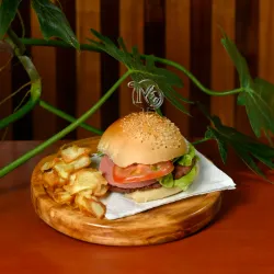 HAMBURGUESA DE JAMÓN Y QUESO