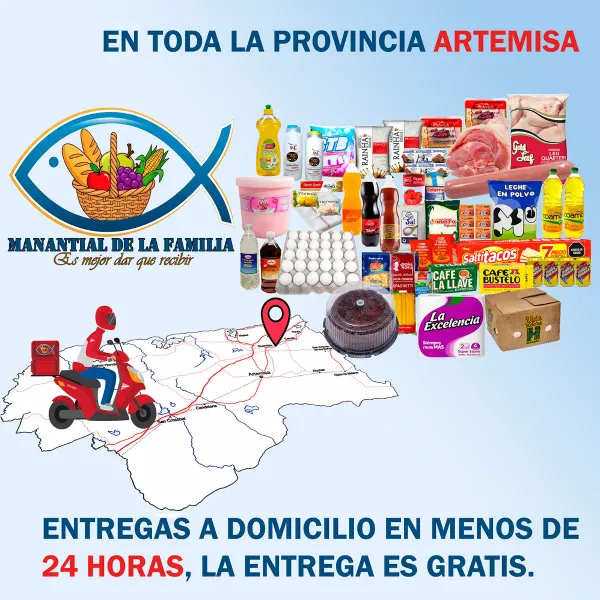 Entregas de comida, aseo y útiles del hogar en menos de 24 horas con seriedad y calidad. Con precios competitivos. Cualquier duda puede contactarnos.
