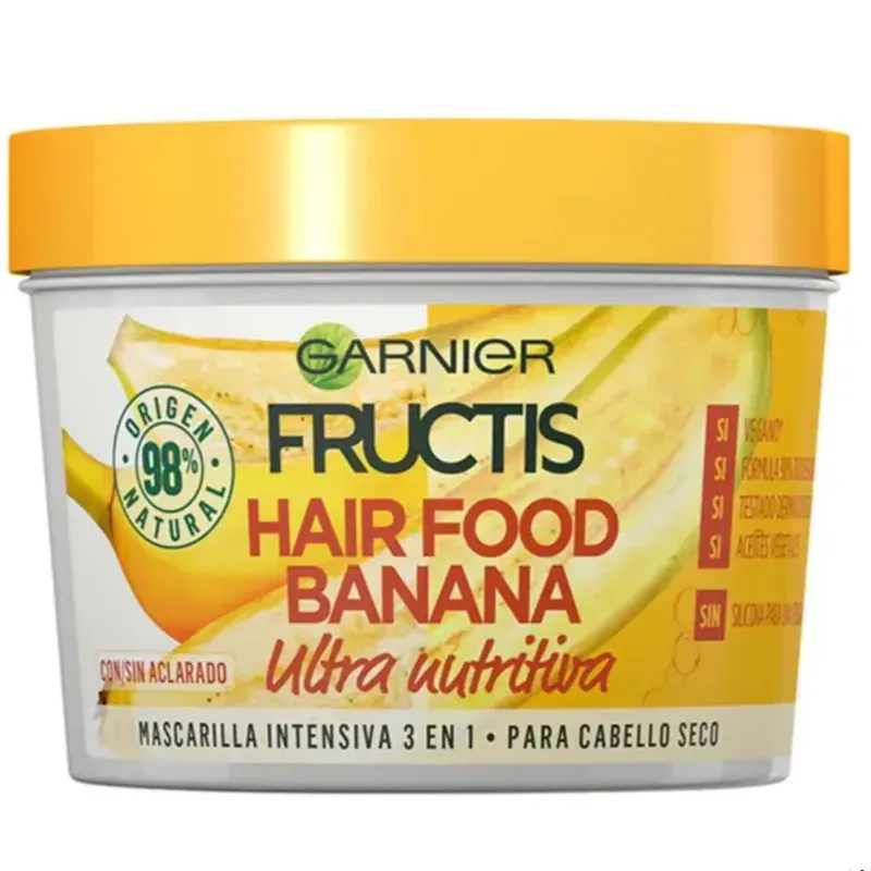 GARNIER Fructis Hair Food Mascarilla Cabello 3 en 1 - Banana