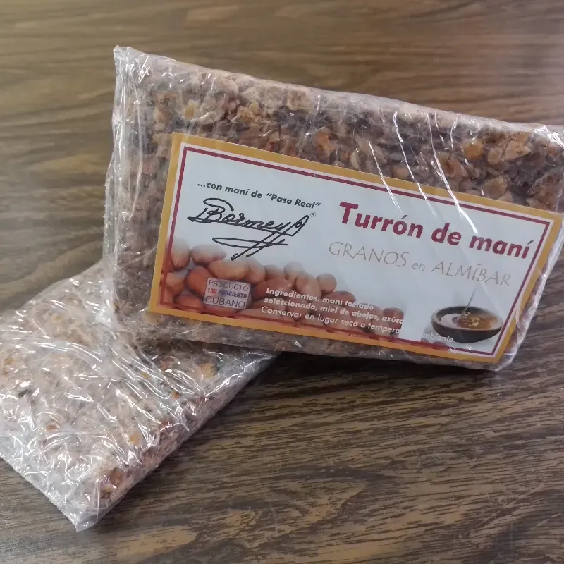 Turrón de maní granos en almíbar 