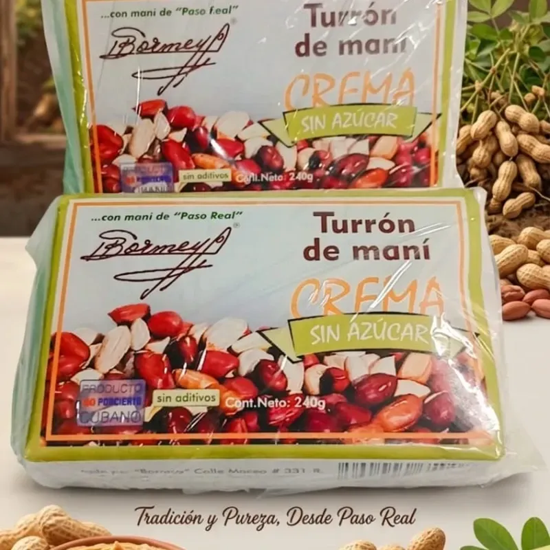 Turrón de maní molido con granos sin azúcar 300 g