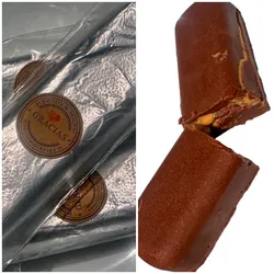 Barra de chocolate con crema de maní 