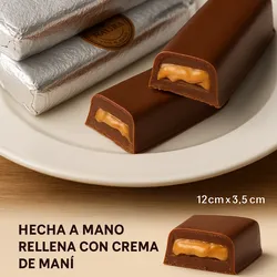 Barra de chocolate con crema de maní 