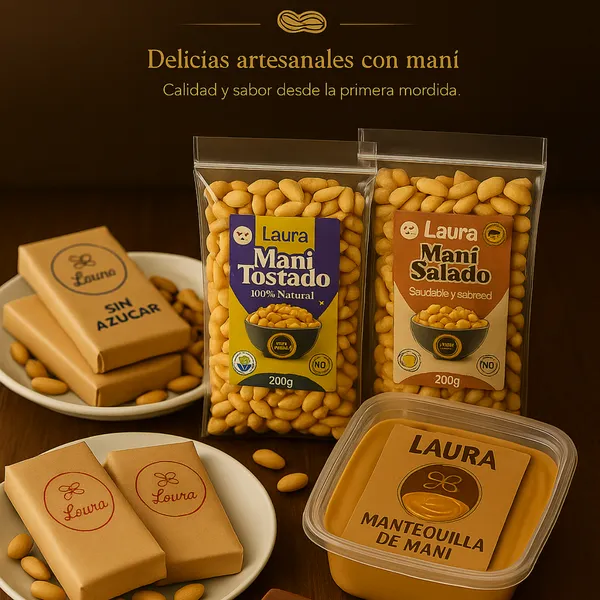 El sabor del maní, hecho con amor.
Aquí encontrarás turrones artesanales, maní salado, mantequilla de maní y mucho más, todo elaborado con ingredientes de calidad y tradición familiar.