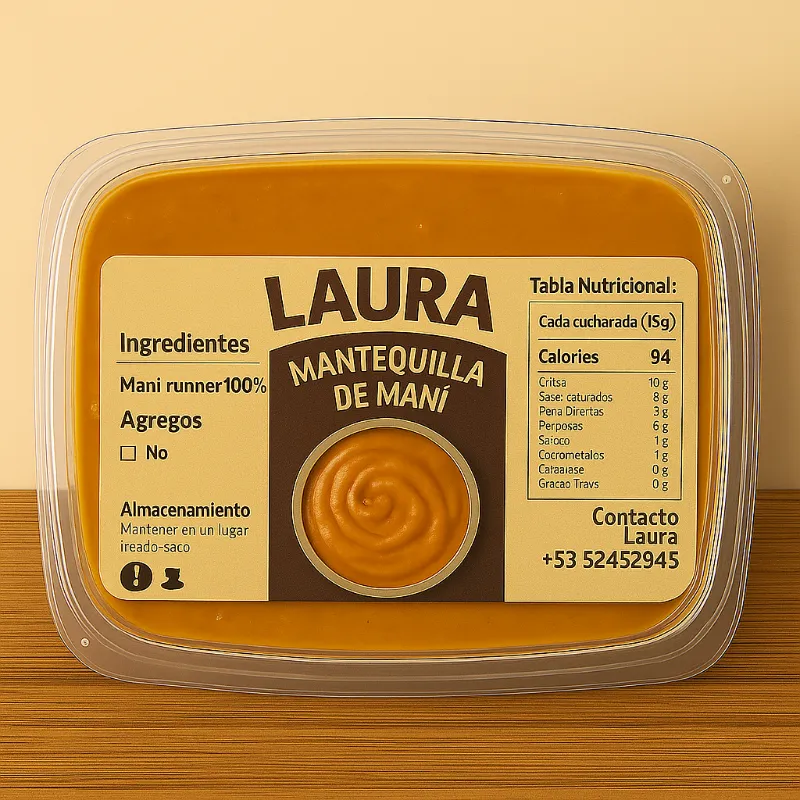 Mantequilla de maní 100% natural