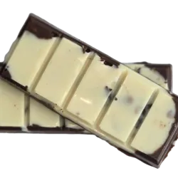 Tableta de chocolate negro  y blanco crunchy