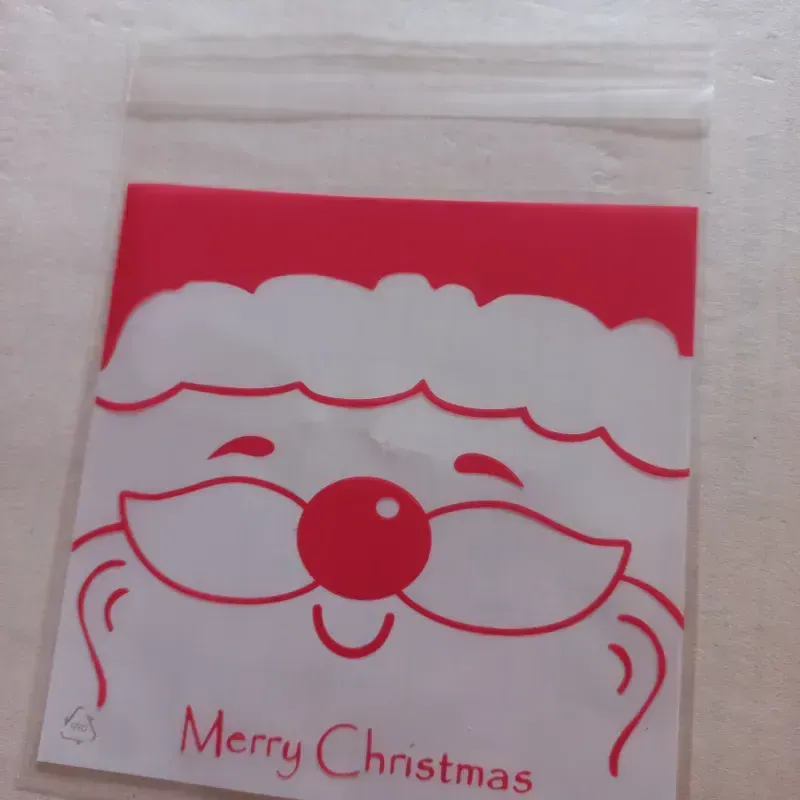 Bolsa transparente de papá Noel